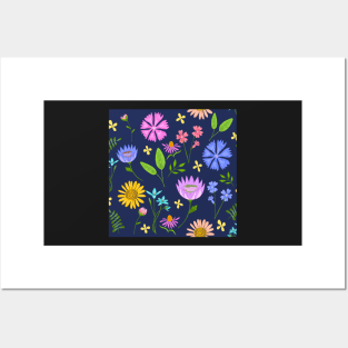 Wild flowers print Posters and Art